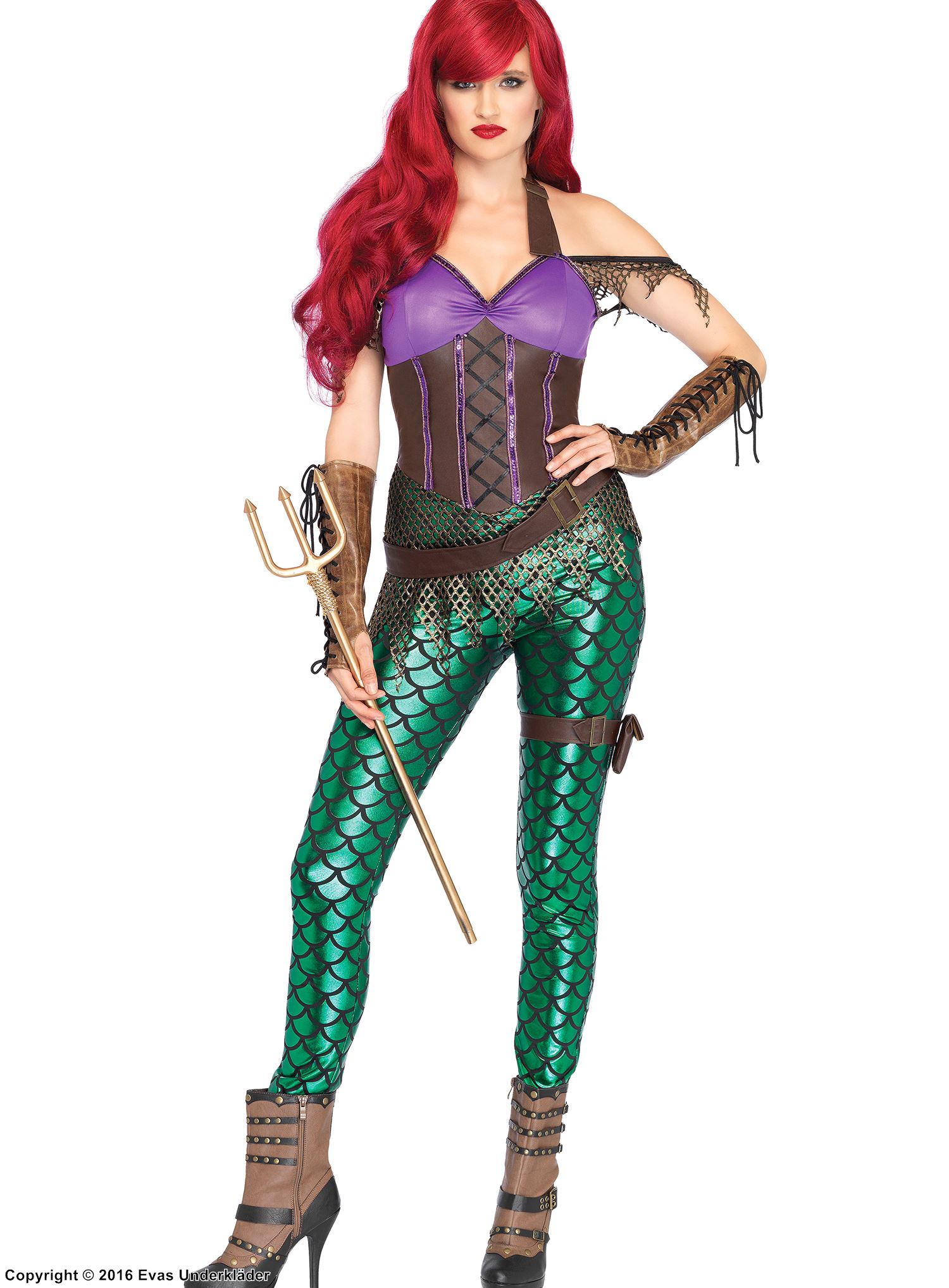 Mera fra Aquaman, kostyme-catsuit, fiskeskjell